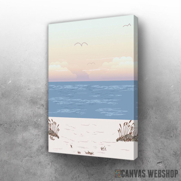 Slika Sandy Beach Sea Painted Slika Sandy Beach Sea Painted