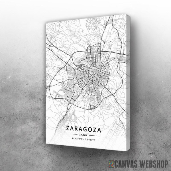 Slika Saragosa mapa - white Slika Saragosa mapa - white