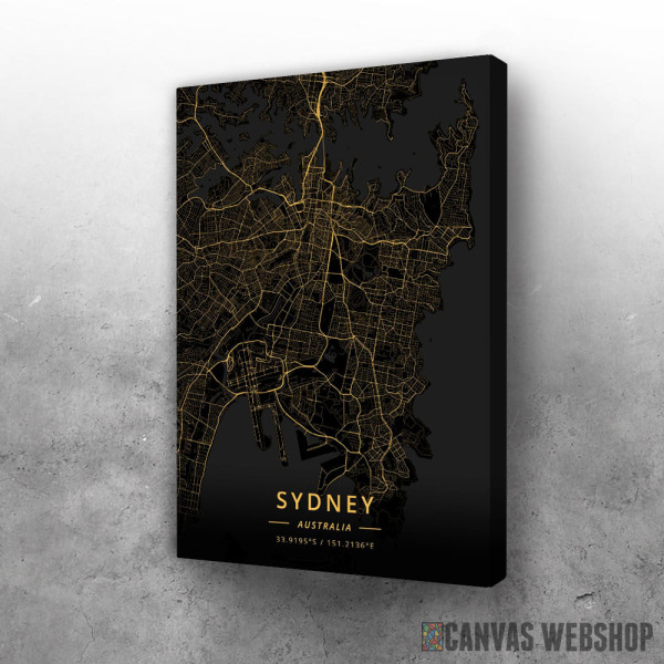 Slika Sidnej mapa - crno zlatno