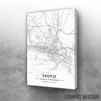 Slika Skoplje mapa - white