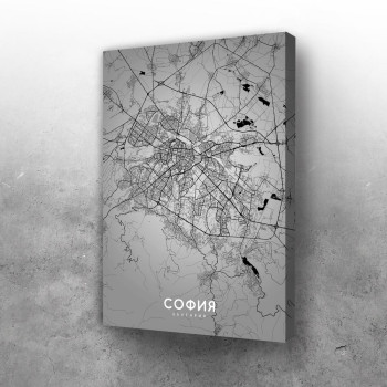Sofia mapa - crno belo