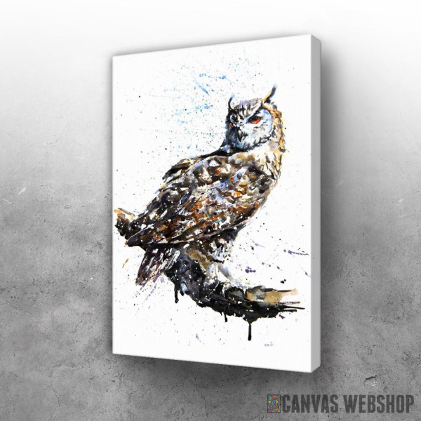 Slika Sova vodenim bojama