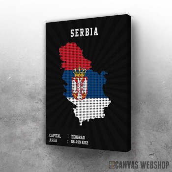 Srbija - zastava i mapa