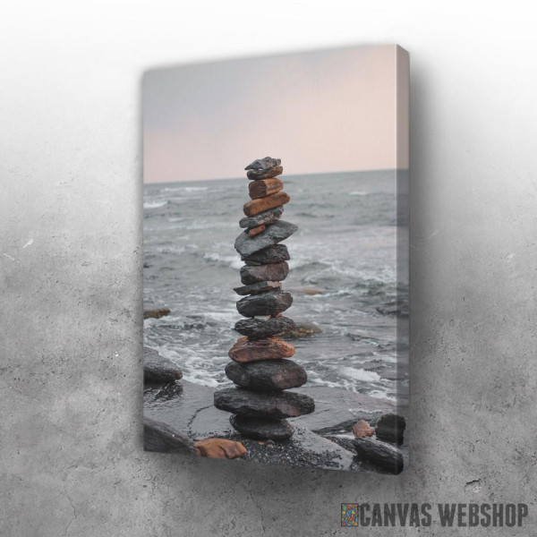 Slika Stones Pyramid At The Sea