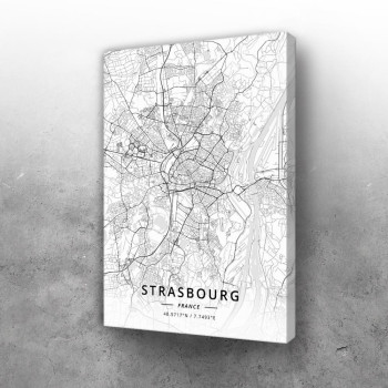 Strazbur mapa - white