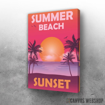 Slika Summer Palm Beach Sunset