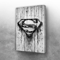 Superman logo scratched