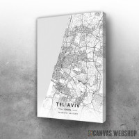 Slika Tel Aviv mapa - white