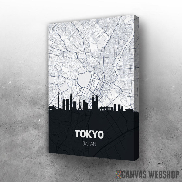 Slika Tokio mapa grada Slika Tokio mapa grada