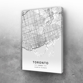 Toronto mapa - white