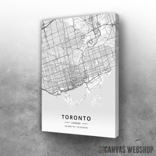 Slika Toronto mapa - white Slika Toronto mapa - white