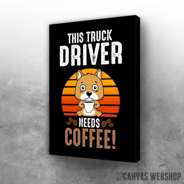 Slika Truck Driver and Coffee Slika Truck Driver and Coffee