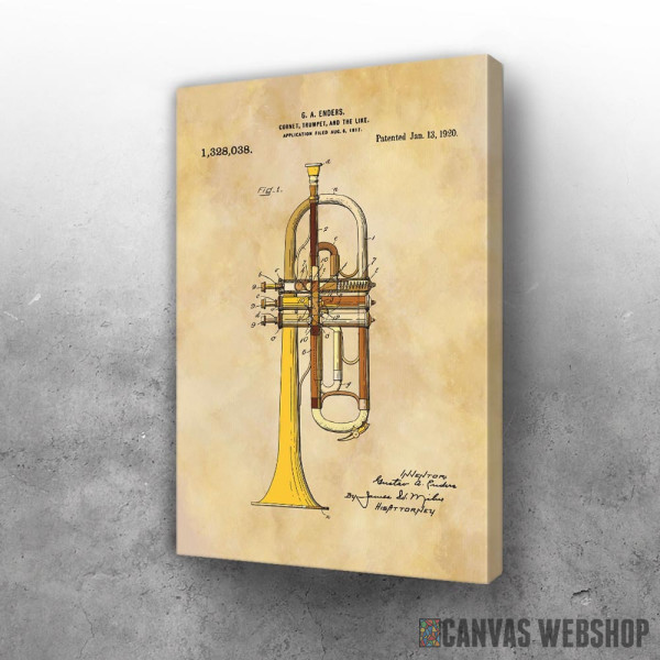 Slika Trumpet Patent Bronze 1920 Slika Trumpet Patent Bronze 1920