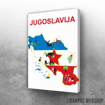 Slika Turistička mapa Jugoslavije Slika Turistička mapa Jugoslavije