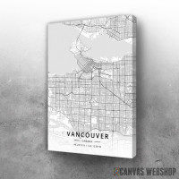 Slika Vankuver mapa - white Slika Vankuver mapa - white