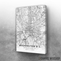 Slika Vašington mapa - white