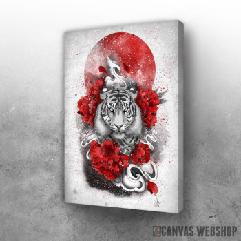 Slika White tiger, red sun Slika White tiger, red sun