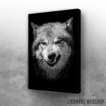 Slika Wild angry black wolf face Slika Wild angry black wolf face