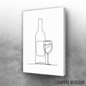 Slika Wine Bottle and Glass Slika Wine Bottle and Glass