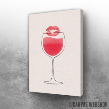 Slika Wine and Red Lips
