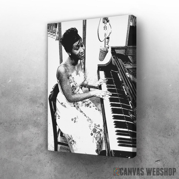 Slika Aretha Franklin za klavirom