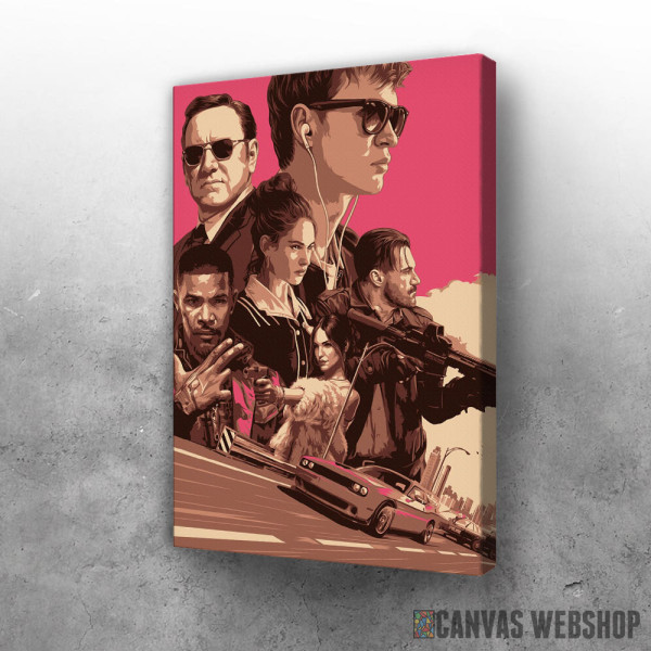 Slika Baby Driver film art Slika Baby Driver film art