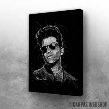 Slika Bruno Mars crno belo