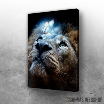 Slika drame lion with butterfly Slika drame lion with butterfly