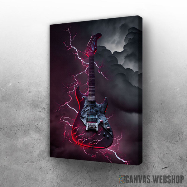 Slika Electric Guitar shining red