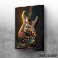 Slika Električna gitara na pojačalu