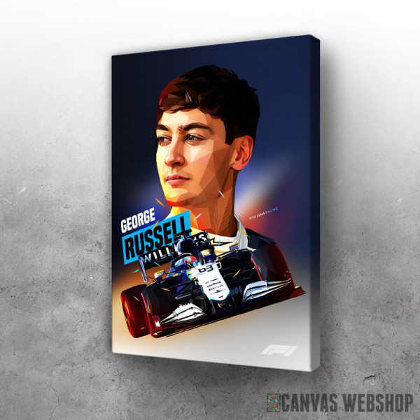 Slika George Russell Low Poly Slika George Russell Low Poly
