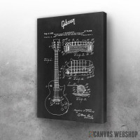 Slika Gibson Les Paul crni nacrt