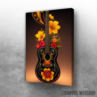 Slika Gitara u cvetnom dezenu