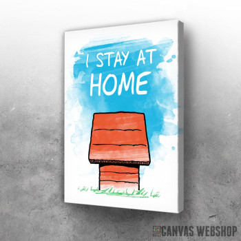 Slika I stay at home Snoopy