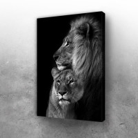lions Love black and white 2
