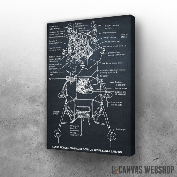 Slika Lunar Module nacrt Slika Lunar Module nacrt