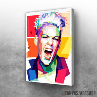 Slika Pink Popart portrait