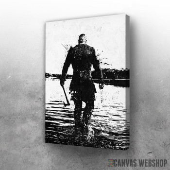 Slika Vikings Ragnar Lothbrok Black and White Slika Vikings Ragnar Lothbrok Black and White