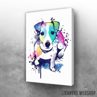 Slika watercolor dog - jack russell terrier