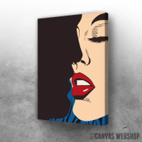 Slika Žena sa crvenim usnama