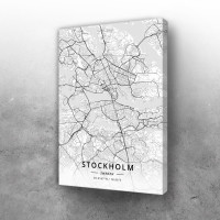 Štokholm mapa - white