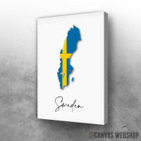 Slika Švedska - mapa i zastava