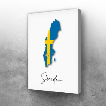 Švedska - mapa i zastava