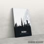 Slika Dubai mapa i silueta grada Slika Dubai mapa i silueta grada