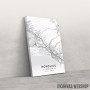 Slika Honolulu mapa - white Slika Honolulu mapa - white