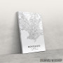 Slika Montevideo mapa - white Slika Montevideo mapa - white