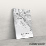 Slika San Diego mapa - white