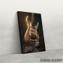 Slika Električna gitara na pojačalu Slika Električna gitara na pojačalu