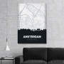 Slika Amsterdam mapa i silueta grada