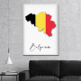 Slika Belgija - mapa i zastava